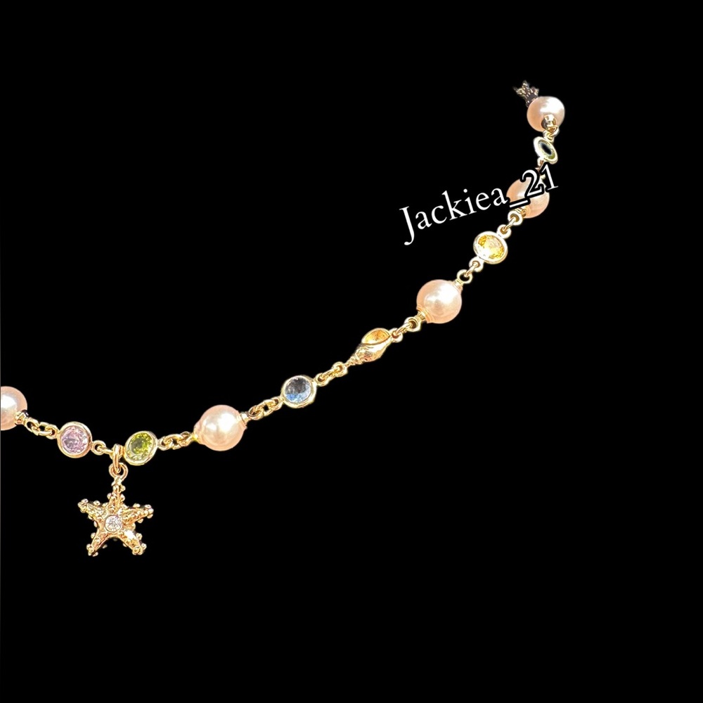💙❤️ Coach Gold and Pearl Star Charm Necklace - Picture 5 of 6